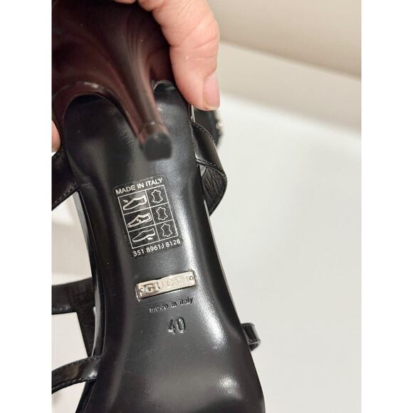 NWOT Gucci Horsebit 75mm Leather Slip On Heeled Strappy Mule Black Women's EU 40 - Picture 7 of 8